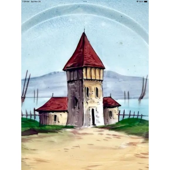 Vtg Limoges Cannes France Rare Plate Granger Porcelain Green Mark Coastal HTF - Picture 11 of 11